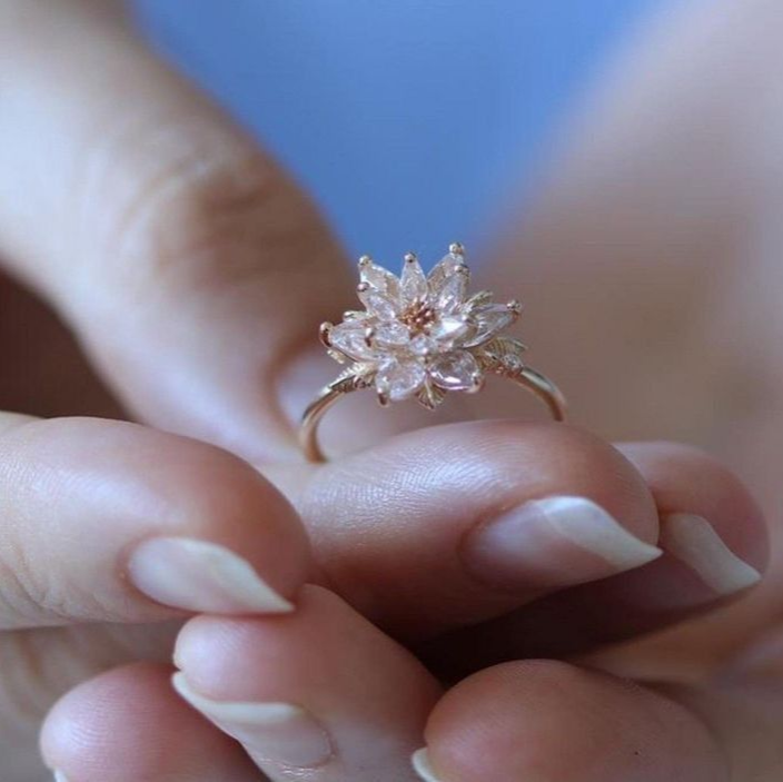 Crystalline Flower Ring