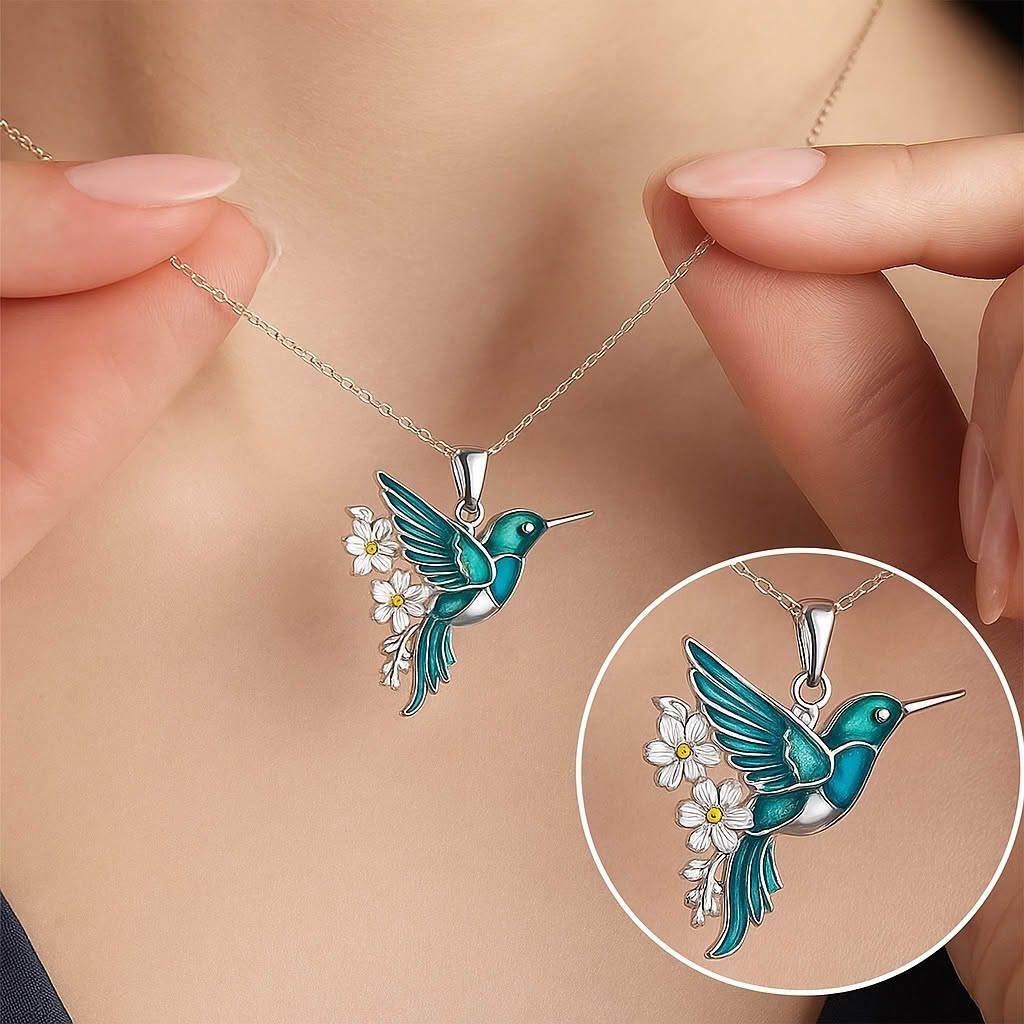 Turquoise Hummingbird Necklace