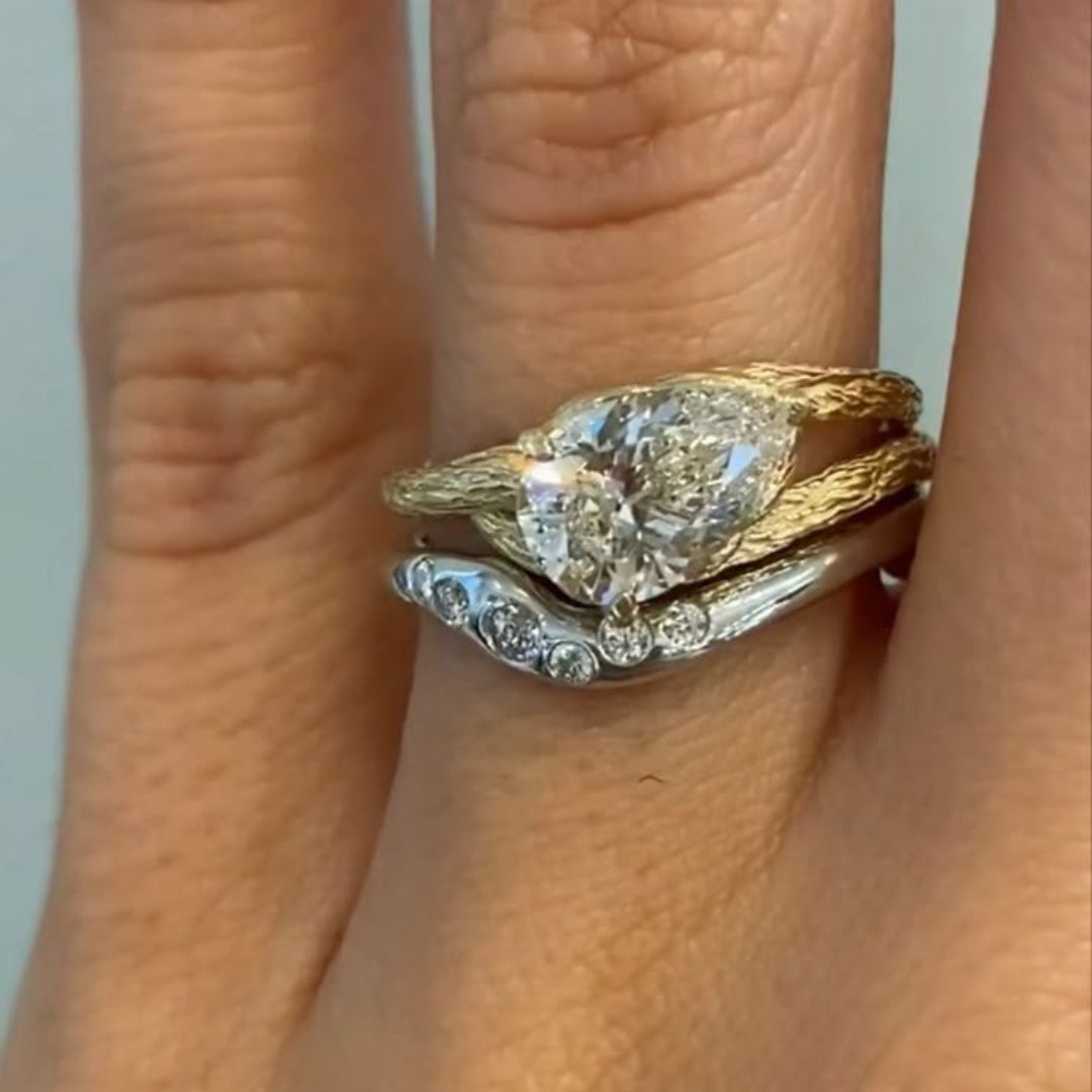 Drop Zirconia Ring Set