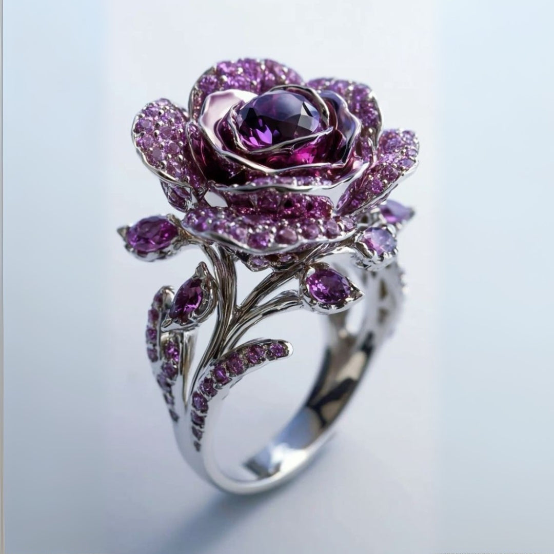 Purple Exotic Blossom Ring