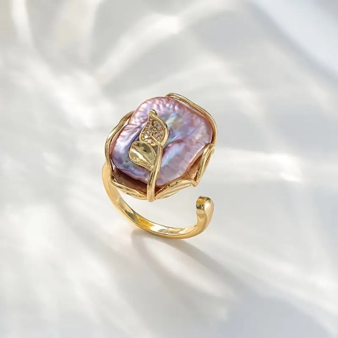 Violet Stone Gold Ring