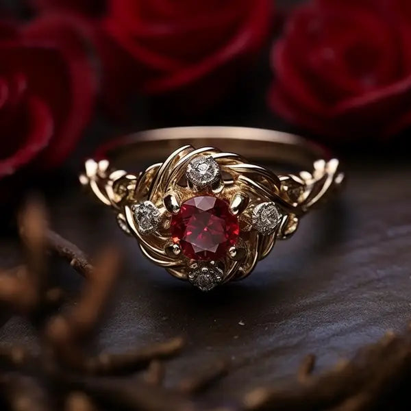 Enchanted Rose Crown Ring