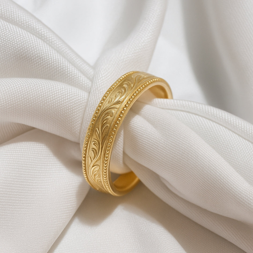 Solid Gold Filigree Ring