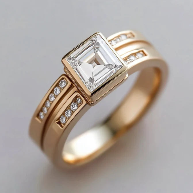 Vintage Elegance Cubic Zirconia Gold Ring