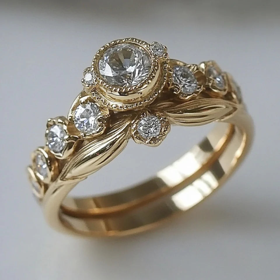 Vintage Romantic Blended Zirconia Ring