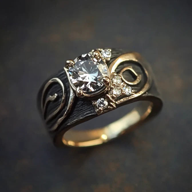 Vintage Dark Zirconia Ring